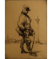 CHAHINE Edgar "Venise Antonio Vecello Tiziano" - Gravure originale.