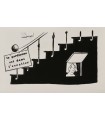 AXEL "La gardienne est dans l'escalier" -  Dessin de presse original signé.