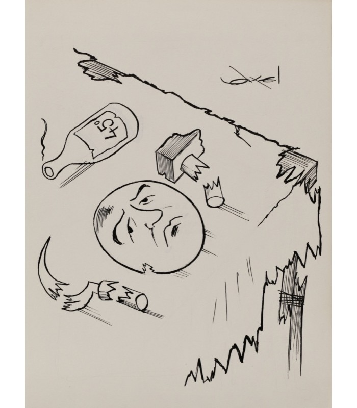 AXEL "Nature morte, Pauvre Russie" - Dessin de presse original signé.