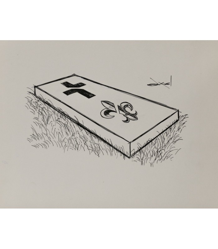 AXEL "Ni Dieu, ni Roi" - Dessin de presse original signé.
