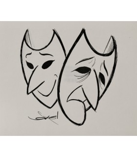 AXEL-"Les Masques" - Dessin de presse signé