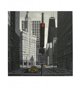 PEYRET Eric "Green Arrow" - Acrylique sur toile signée.