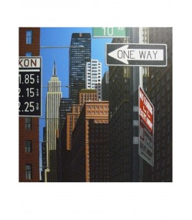 PEYRET Eric "10 Avenue" - Acrylique sur toile signée.