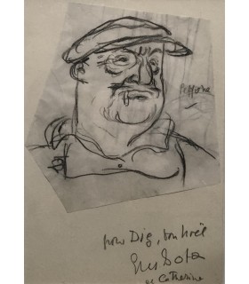 BOFA Gus "Peppone" - Dessin original à la mine de plomb signé.