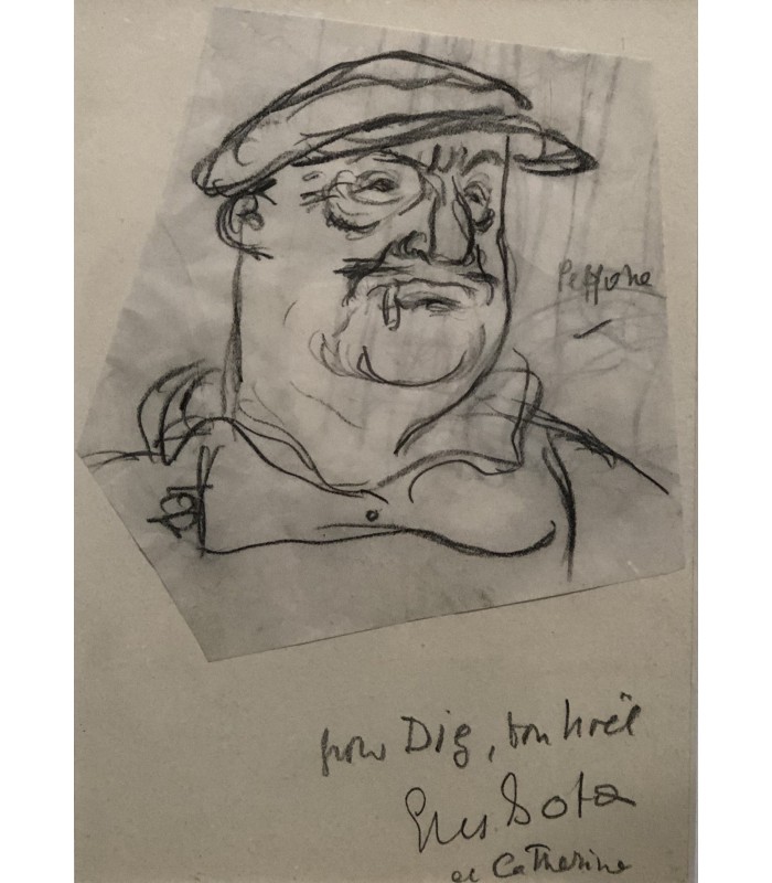 BOFA Gus "Peppone" - Dessin original à la mine de plomb signé.