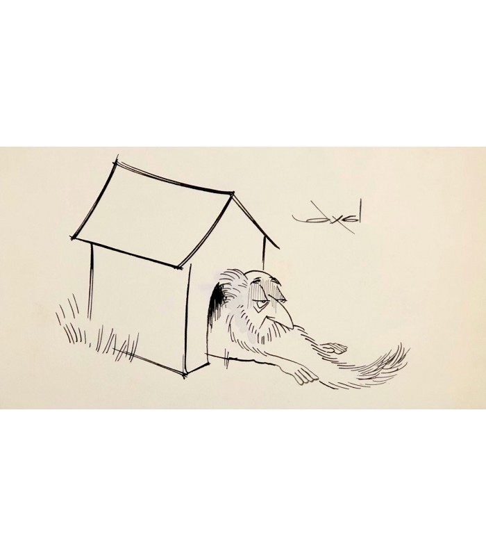 AXEL-"Une vie de chien" - Dessin de presse signé