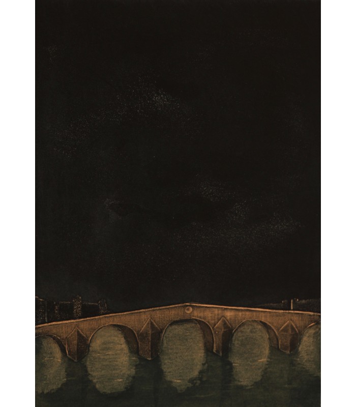 RIGAL Jean-Jacques Johachin "Le Pont Royal" - Gravure originale signée.