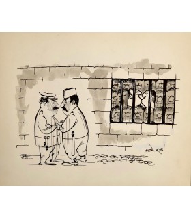 AXEL-" Le surpeuplement des prisons_1" - Dessin de presse signé