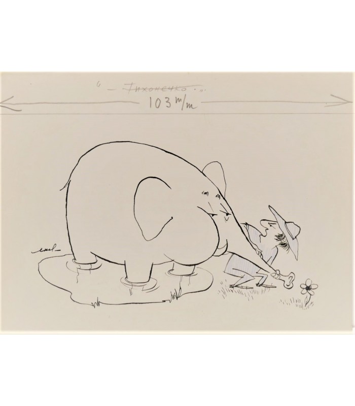 AXEL - "l'arrosoir portatif" - Dessin de presse signé