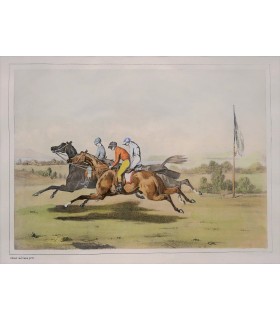 DREUX Alfred de "Course de chevaux" - Gravure originale