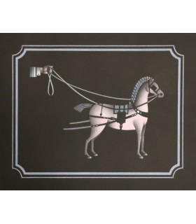 AVATI Mario "En bel équipage" - Gravure originale signée.