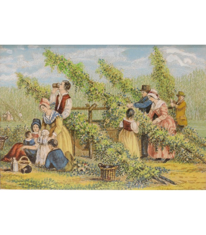 "Scènes champêtres" deux gravures encadrées