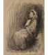 NAUDIN Bernard " Femme aveugle ou L'aveugle" - Gravure originale.