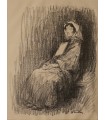 NAUDIN Bernard " Femme aveugle ou L'aveugle" - Gravure originale.