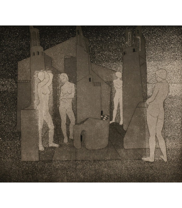 LITT Ginette "Les plus riches cités : Le voyage, Baudelaire" - Gravure originale signée.