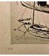 NICK Gaston (PETRELLI dit) « Bateaux au corps mort » Cannes?- Gravure originale.