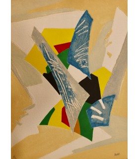 ALLIGAND Bernard "Astres de Lumière - 5" - Gravure originale signée.