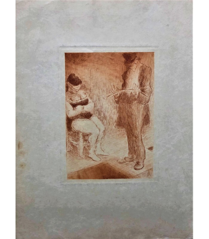 IBELS Henri-Gabriel "La punition" - Gravure originale