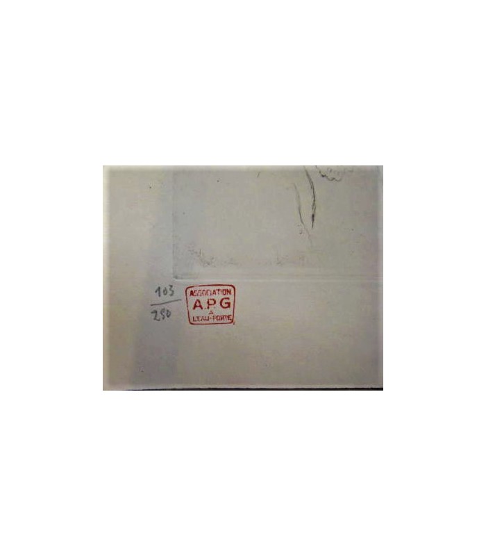 DE HERAIN François "La Vieille Bretonne" - Gravure originale signée.