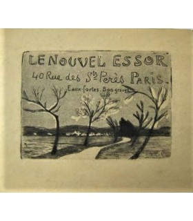 "Le Nouvel Essor" - Carte de visite - Gravure originale