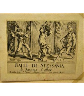 CALLOT Jacques " BALLI DI SFESSANIA" - suite de 3 gravures originales issues de l'ouvrage.