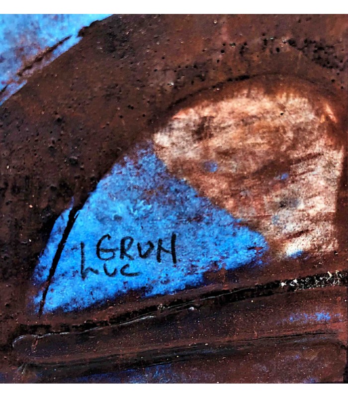 GRÜN Luc - Composition de couleurs 14 - Acrylique sur papier signée.