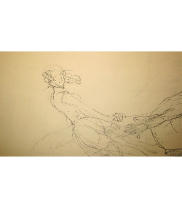 NAUDIN Bernard "Esquisse pour un ballet" - Dessin original signé.