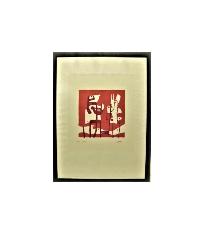 MOORE Henry "White forms" 1966 - Lithographie originale signée.