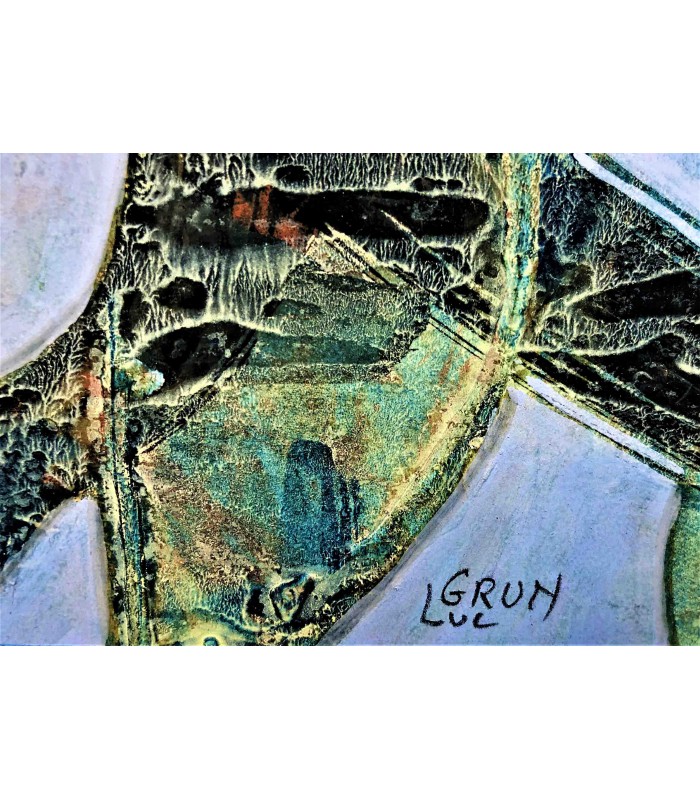 GRÜN Luc - Composition de couleurs 15 - Acrylique sur papier