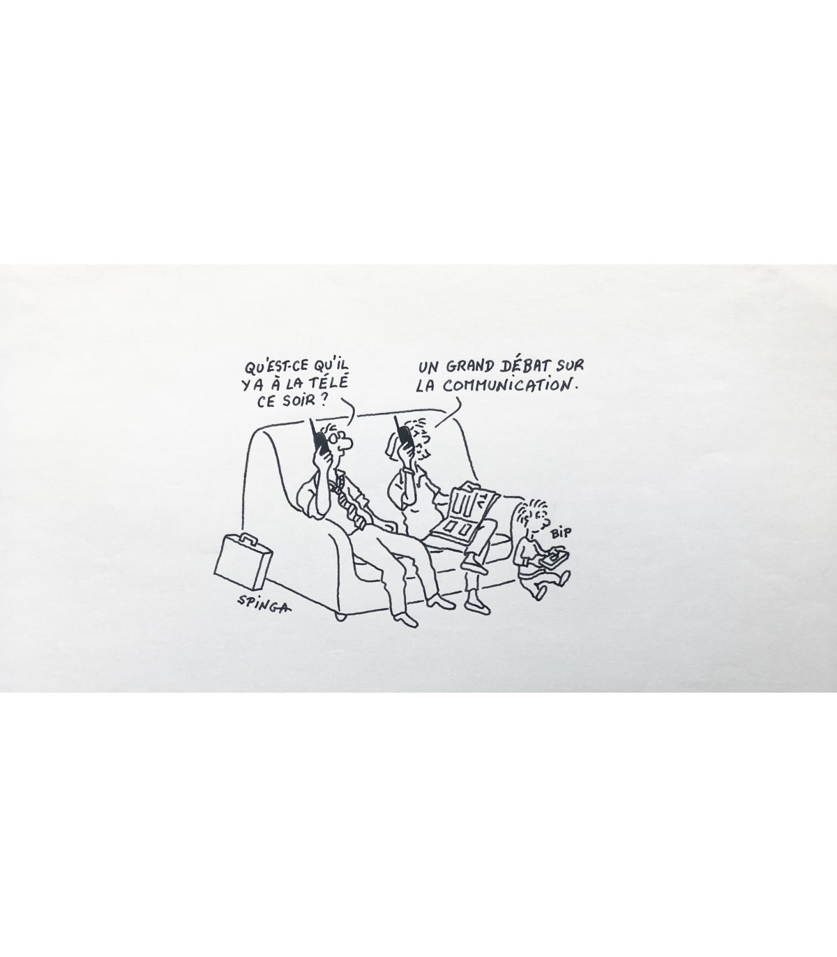 Quesqui Ya A La Tele Ce Soir SPINGA Nicolas "Qu'est-ce qu'il ya à la télé ce soir,..." - Dessin