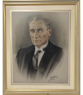 WEINBERG Jean " Mustafa Kemal Pacha : Atatürk" - Rare reproduction photochrome du leader turque.