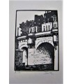 TOUREZ J. "Le Pont Neuf à Paris" - bois gravé  original signée.