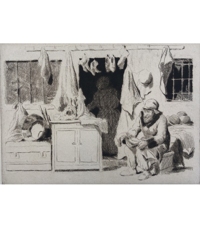 NICK Gaston (PETRELLI dit) - « Le Brocanteur » -  Les Métiers de Paris - Gravure originale.