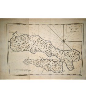 Carte de l'Isle d'Amboine (Amboina Indonésie) - Carte particulière de l'Isle D'Amboine. Rare gravure originale du XVIII° siècle.