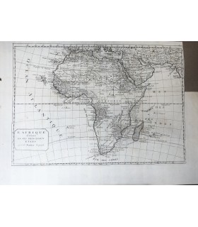 Carte de L'Afrique divisée en ses principaux Etats - JANVIER - Gravure originale du XVIII° siècle.