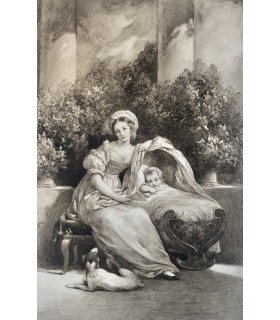 Carel & Tragit "Maternité" - Sépia originale.