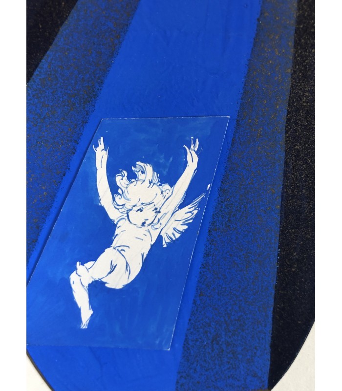 Carel & Tragit "La chute de l'ange" - Auger Raoul - Gouache originale.