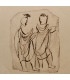 FAUTRIER Jean "Deux personnages" - Gravure originale.