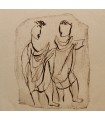 FAUTRIER Jean "Deux personnages" - Gravure originale.