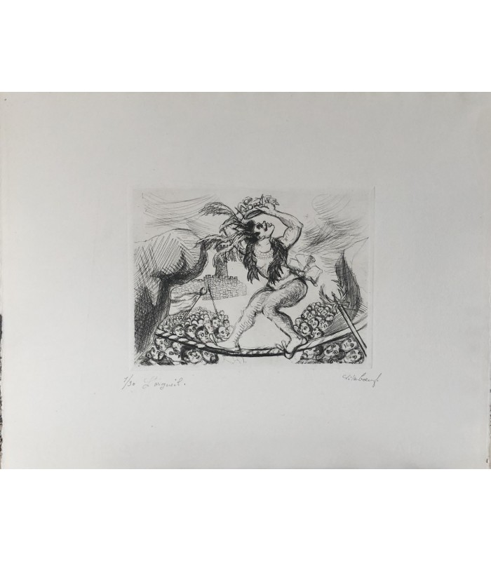 VILLEBOEUF André " l'Orgueil" - Gravure originale signée