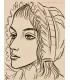 JACQUEMIN André "Portrait de femme" - Gravure originale.