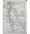 Carte de l'Egypte ancienne et moderne - R.Bonne - Gravure originale du XVIII° siècle