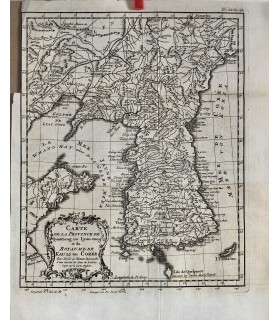 Carte de la Province de Quantong ou Lyau-tong...- Bellin - Gravure originale du XWVIII° siècle