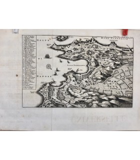 Carte du Golfe de Naples - Gravure originale du XVIII° siècle