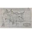 Carte Générale des Villes et des Bailliages de la Prusse - Gravure originale du XVIII° siècle