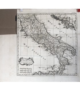 Carte de L'Italie proprement dite - Gravure originale du XVIII° siècle