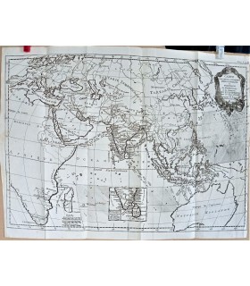 Carte du continent européen et asiatique au XVIII° siècle - R.Bonne - Gravure originale du XVIII° siècle