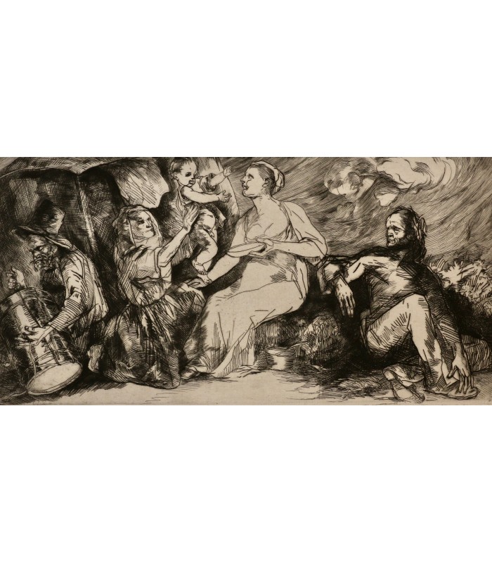 NAUDIN Bernard "La Soupe" - Gravure originale signée.