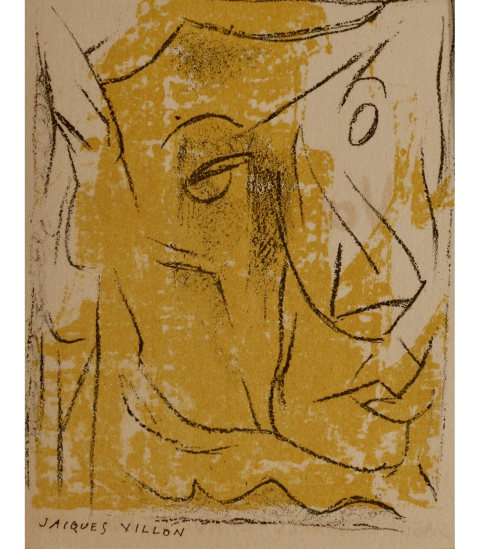 VILLON Jacques "Visage" - Lithographie originale.