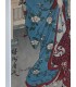 CHIKANOBU Toyohara "La Division du rosier" Estampe originale signée